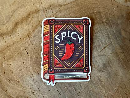 Spicy Book Die Cut Sticker