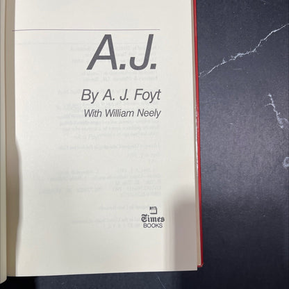 a.j. book, by A. J. Foyt, 1983 Hardcover
