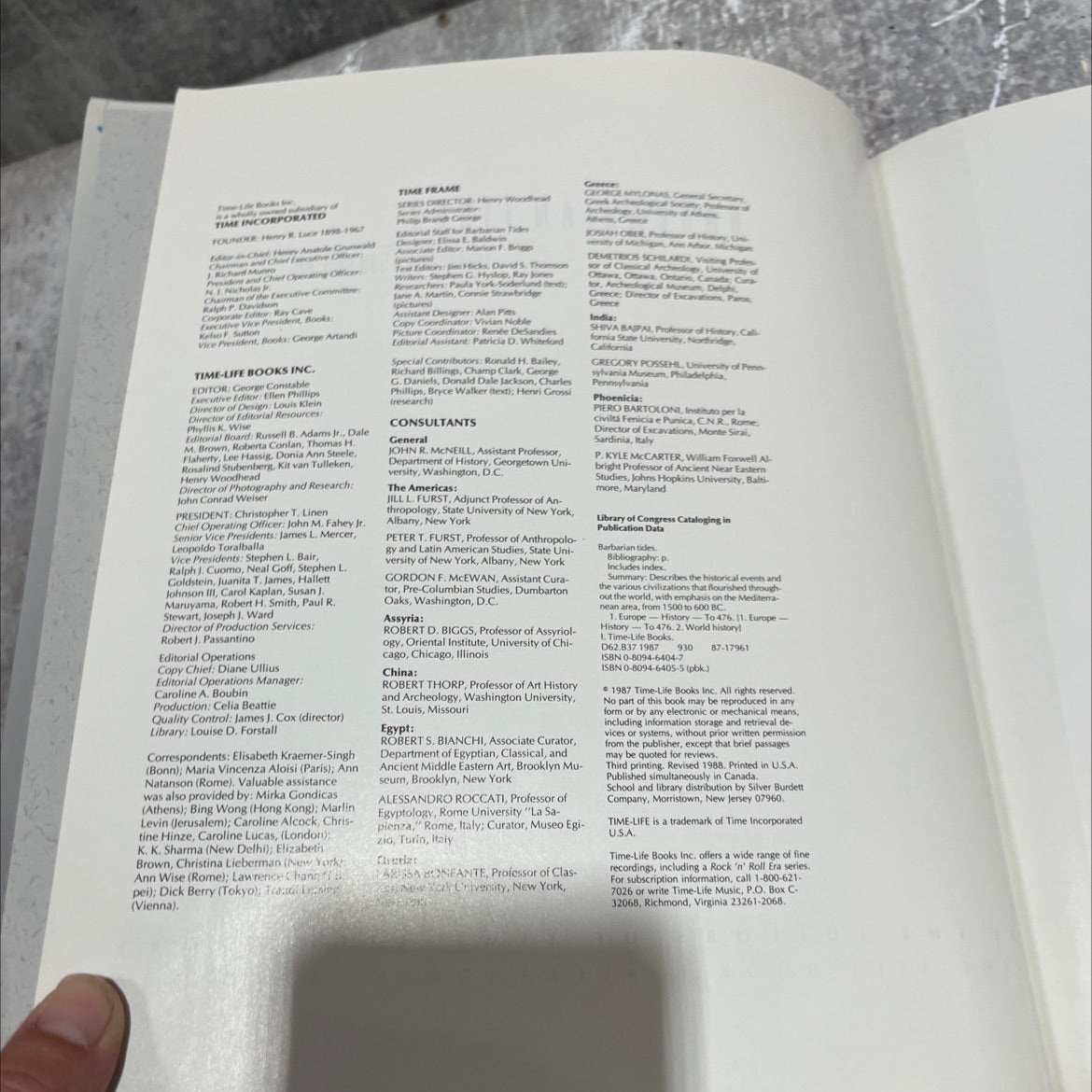 barbarian tides book, by time-life books, 1987 Hardcover