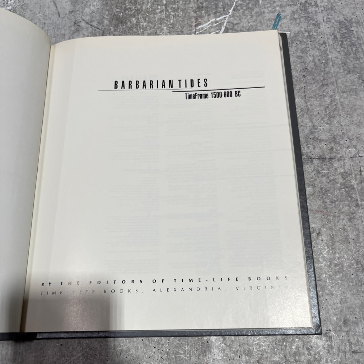 barbarian tides book, by time-life books, 1987 Hardcover