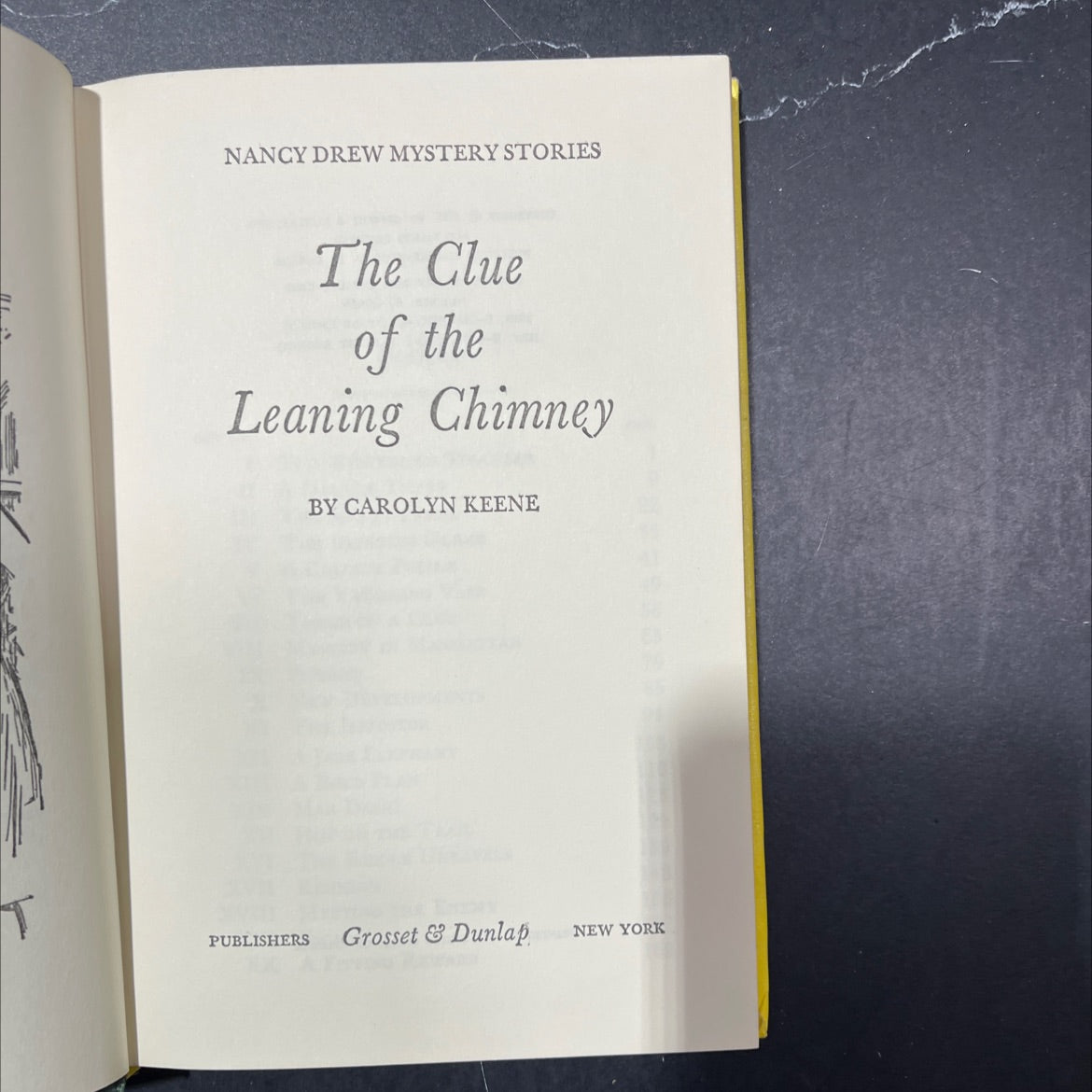 the clue of the leaning chimney book, by carolyn keene, 1967 Hardcover