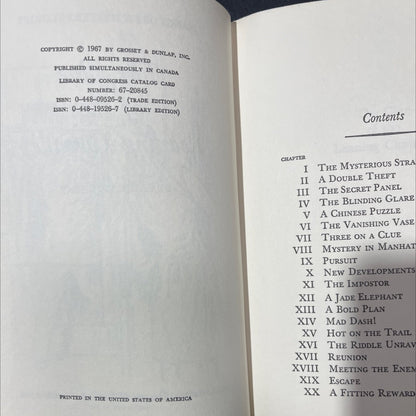 the clue of the leaning chimney book, by carolyn keene, 1967 Hardcover